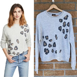 MONROW Oversized Leopard Print In Heather Grey small